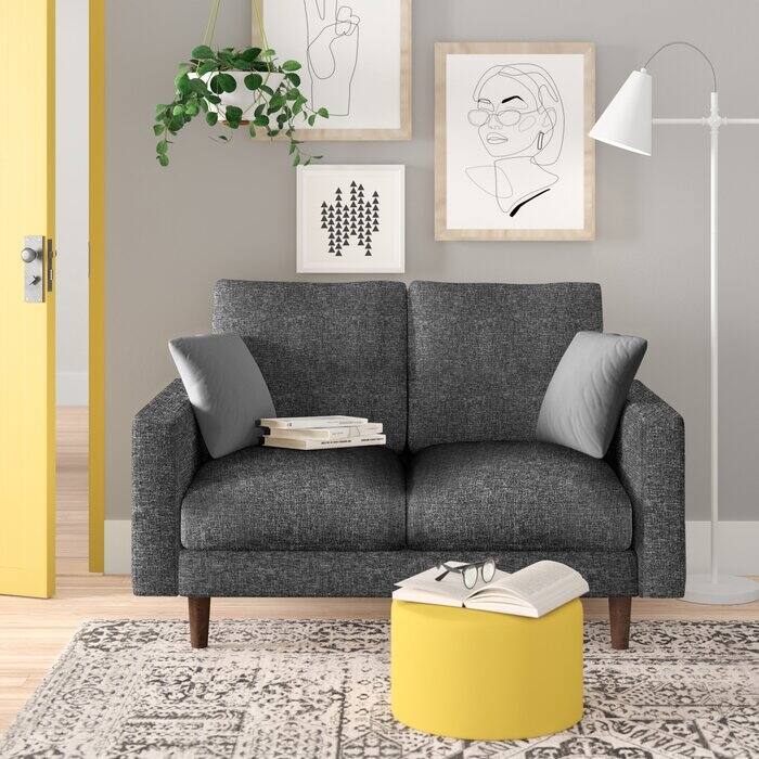 Craigmont 50.4'' Square Arm Loveseat - Grey