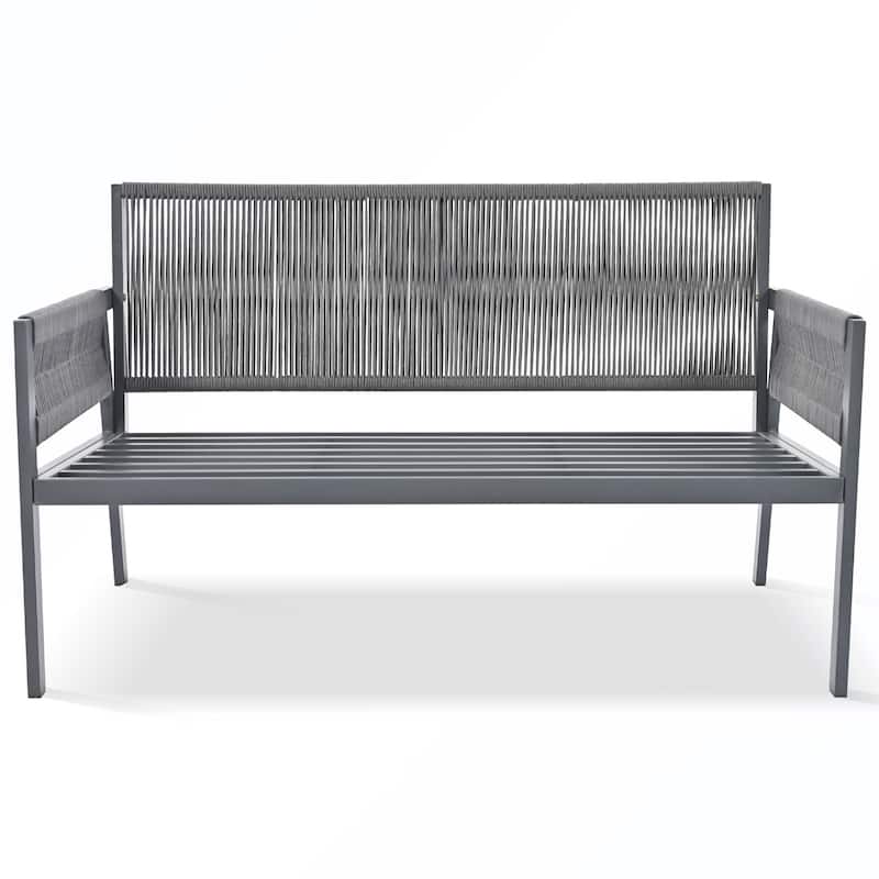 4PCS Rope Patio Sofa Set with Thick Cushion