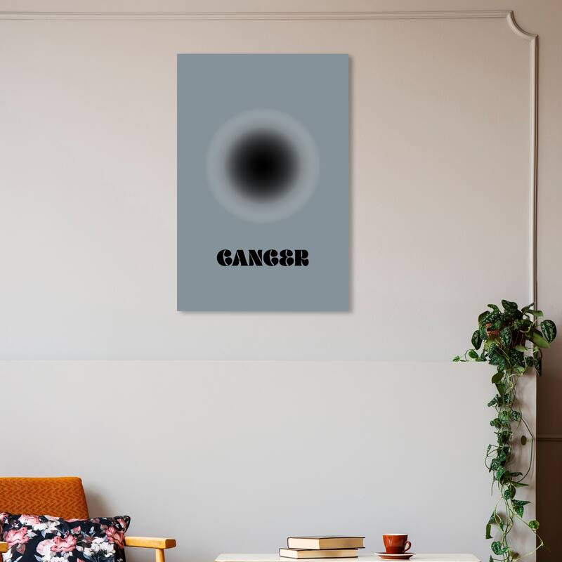 Wynwood Studio Canvas Spiritual and Religious Aura Cancer Gray and Modern & Contemporary Wall Art Canvas Print - 30 x 20