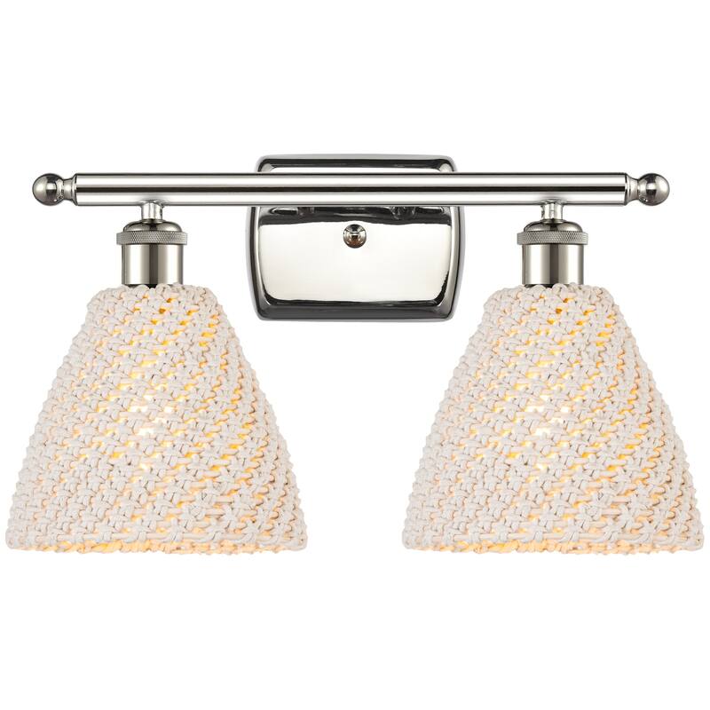 Innovations Lighting 516-2W-11-18 Bristol Natural Vanity Bristol - Polished Nickel / Natural