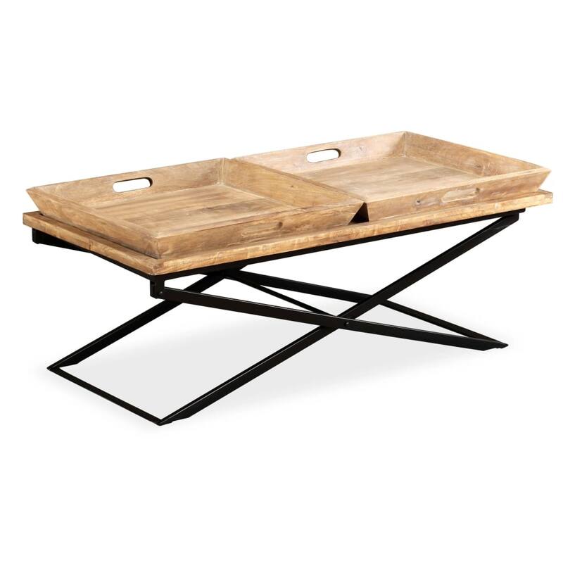 vidaXL Coffee Table Solid Mango Wood 43.3"x21.7"x16.5"