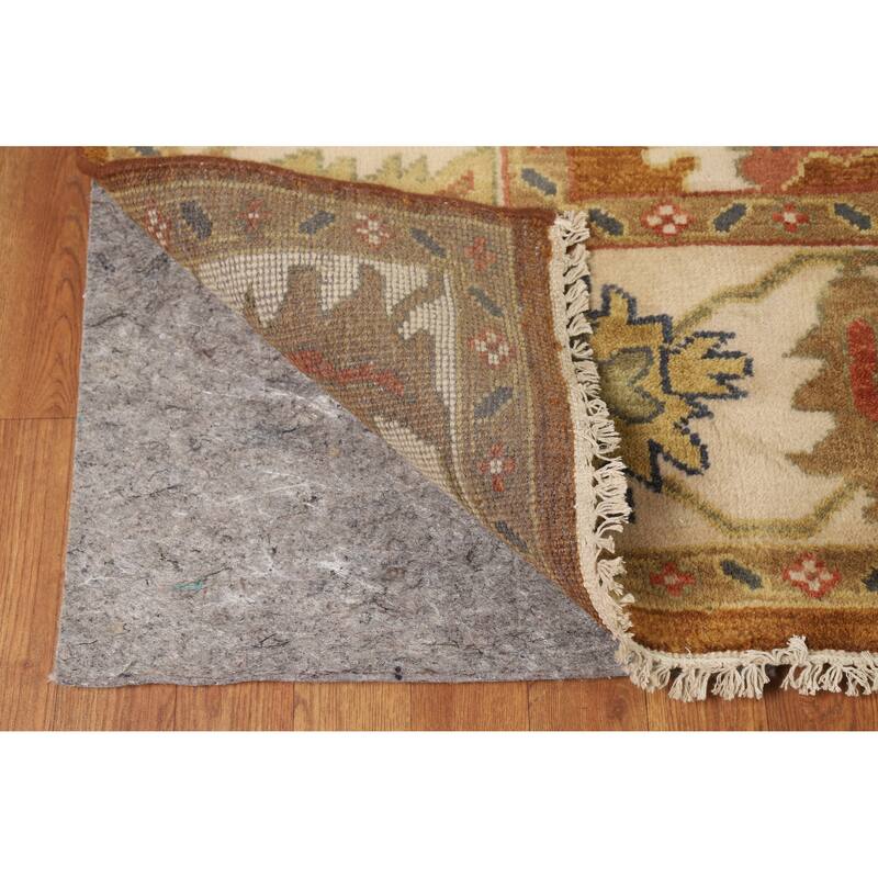 Orange Oushak Indian Area Rug Handmade Wool Carpet - 8'0" x 9'10"