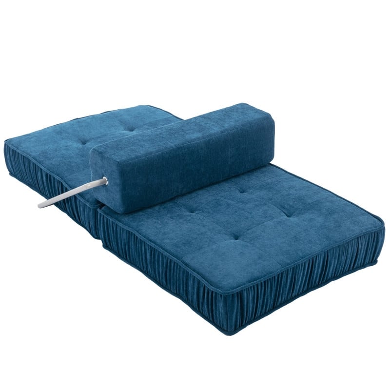 Modern Convertible Modular Single Sofa Chenille Fabric Sofa with