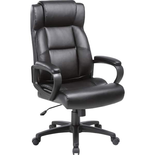 Lorell Traditional Executive Office Chair - Black Bonded Leather Seat - Black Bonded Leather Back - Mid Back - 5-star Base - 1 Each Lorell Traditional Executive Office Chair - Black Bonded Leather Seat - Black Bonded Leather Back - Mid Back - 5-star Base - 1 Each