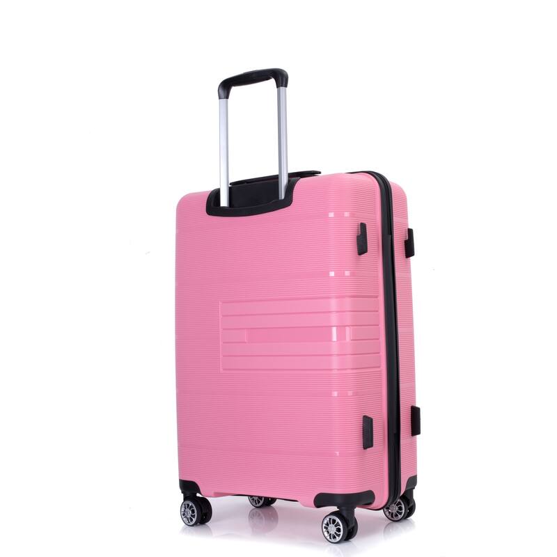 Hardshell 3 Piece PP Luggage Sets, Lightweight Durable Luggage Set with TSA Lock