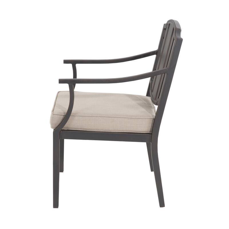 2-Piece Metal Outdoor Dining Chair