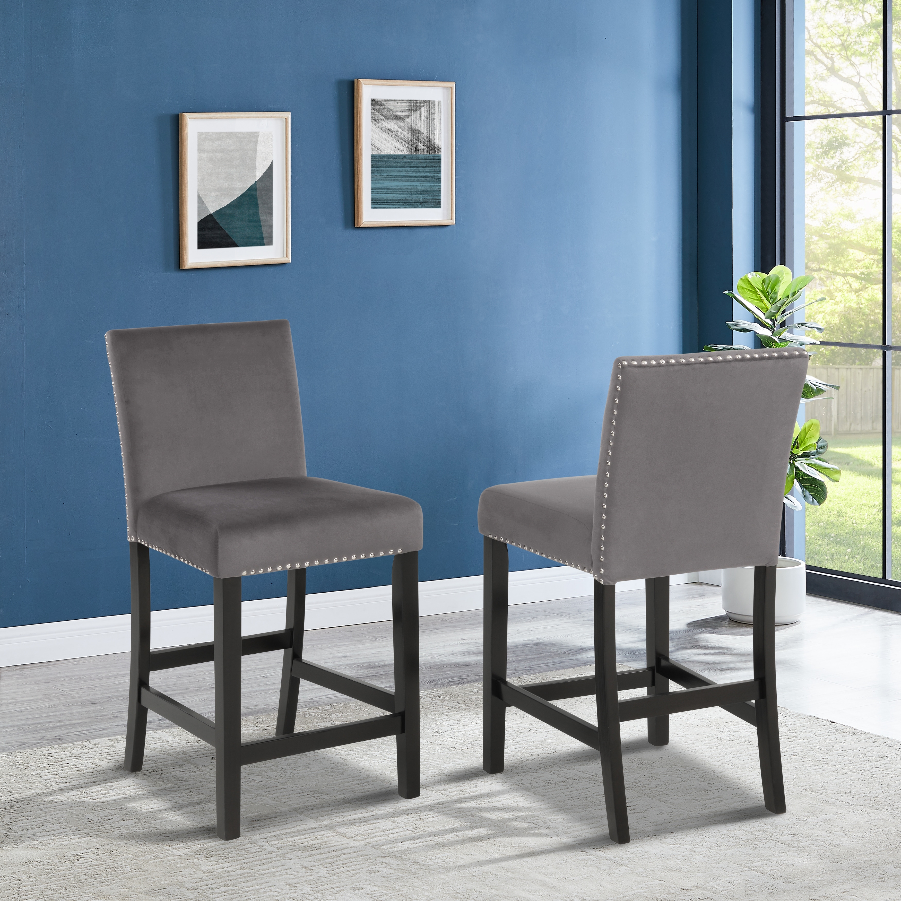 2024高い素材  Velvet Contemporary Cobre 2 of Set Counter with Stool パーカッション・打楽器