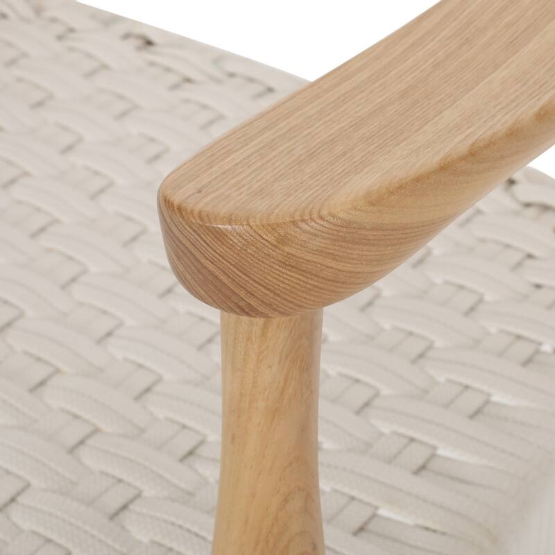 Palmyra Ash Wood Chair with Rope Seat by Christopher Knight Home