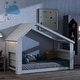preview thumbnail 11 of 16, Twin House Bed with LED Light for Kids,Wood Montessori Floor Bed Frame