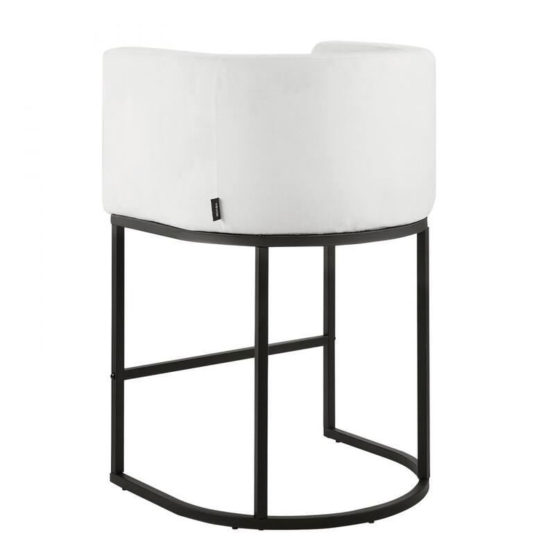 Set of 3 Plush Upholstered Counter Height Bar Stools with Backrest and Sturdy Iron Frame - 22.24” x 20.28” x 34.25”