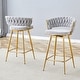preview thumbnail 11 of 14, Swivel Bar Stools with Cushions, Counter Stools with Metal Legs