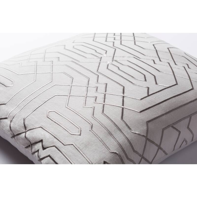 Decorative Stone White 18-inch Throw Pillow Cover