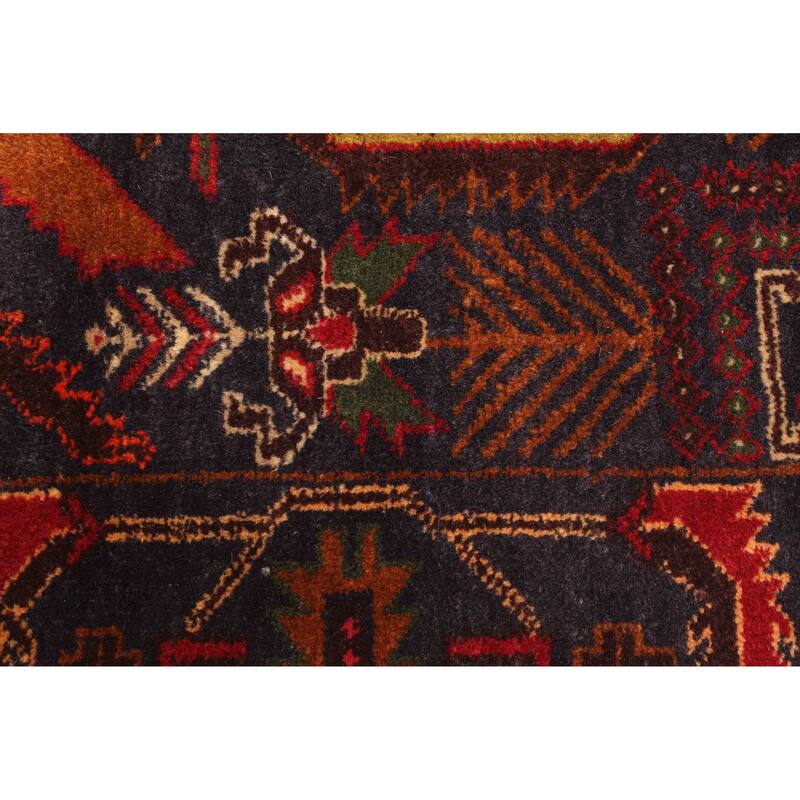 ECARPETGALLERY Hand-knotted Teimani Dark Navy Wool Rug - 3'0 x 4'5