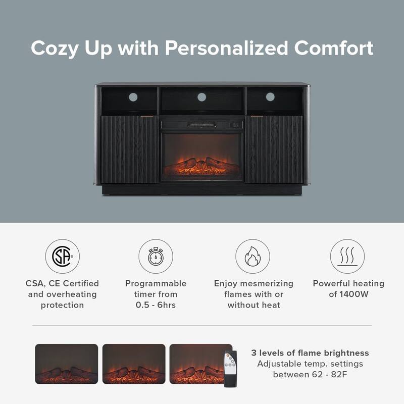 Mopio Brooklyn 59" Electric Fireplace TV Stand