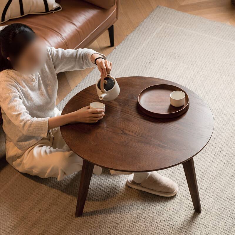 Center Table Low Table 100% Solid Oak Wood Top Plate Desk Coffee Table