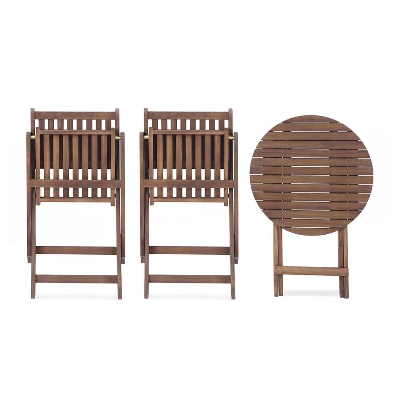3-Piece Acacia Wood Bistro Set