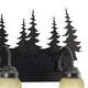 preview thumbnail 9 of 10, Yosemite 2-Light 16.75 in. W Burnished Bronze Rustic Cabin Bathroom Vanity Lighting Fixture, Amber Flake Glass Shade, Tree Motif