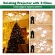 preview thumbnail 4 of 16, Yescom Christmas Tree Topper Star, 3D Snowflake Rotating Projector, LED Lights, Golden Star Xmas Décor - One-size