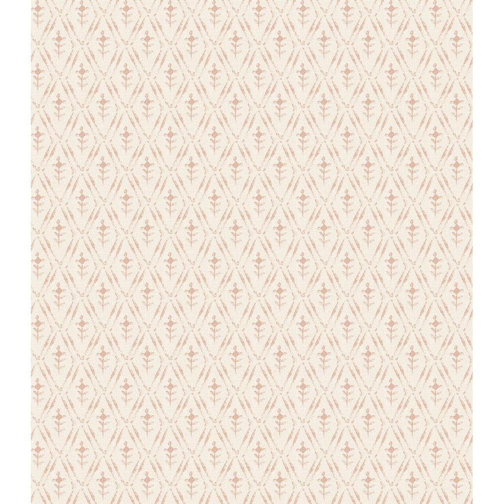 Chris Loves Julia x A-Street Prints Tillie Blush Diamond Floral Wallpaper