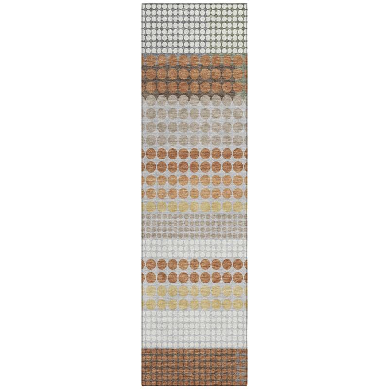 Machine Washable Indoor/ Outdoor Casual Dotty Chantille Rug