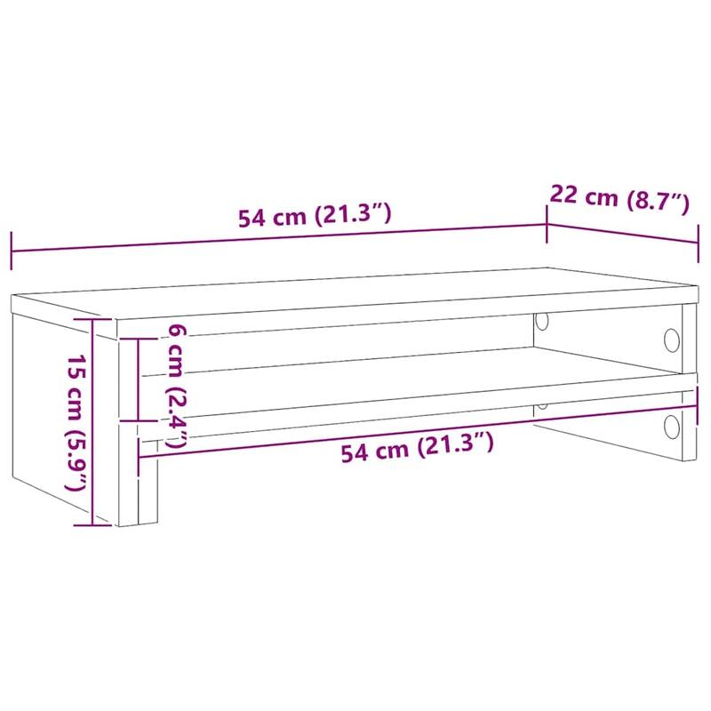 vidaXL Monitor Stand 21.3x8.7x5.9" Engineered Wood