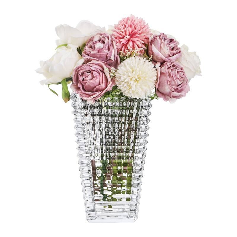 Clear Glass Flower Vases for Centerpiece Table Home Indoor Desk Decor, Glass Vase Thickening Design Suitable, Crystal Vase