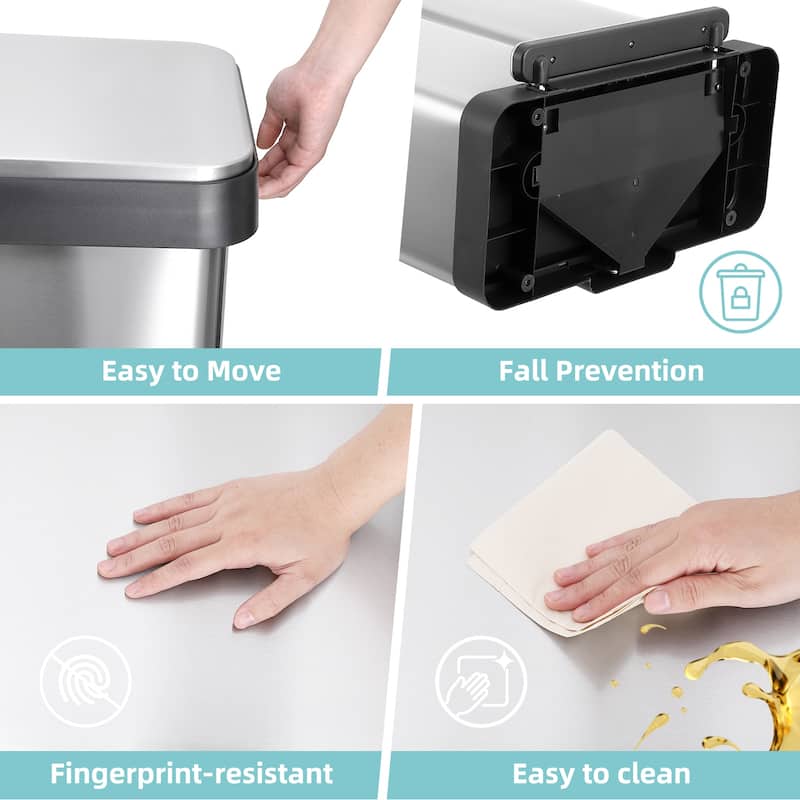Stainless Steel Dual Trash Can