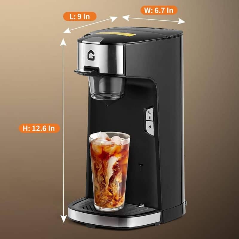 Single Serve Coffee Maker, Small K Pod Coffee Machine for Capsule, Ground & Tea Bag