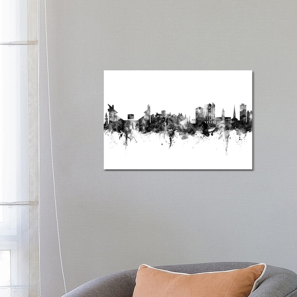 iCanvas "Athens Georgia Skyline Black And White" by Michael Tompsett Canvas Print