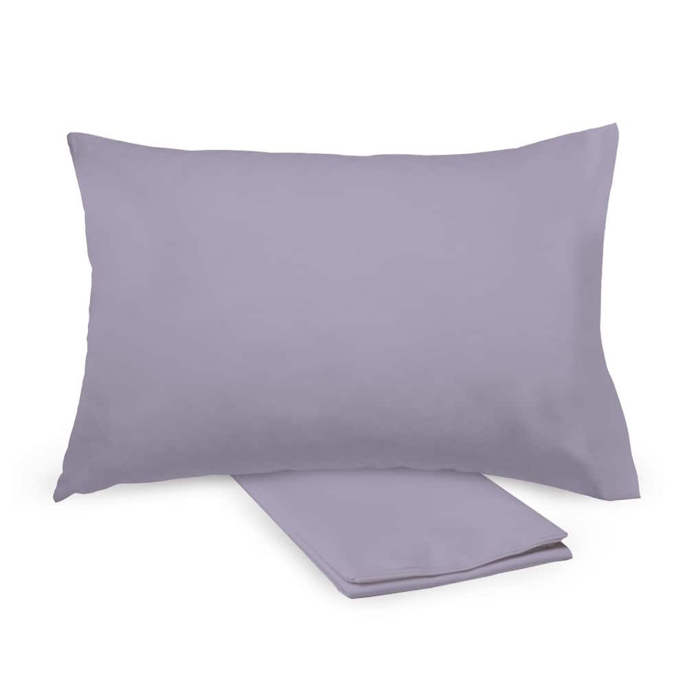 BreathableBaby Cotton Percale Pillowcase, For 13" x 18"/33 x 46 cm Toddler Pillow, Solids (2-Pack)