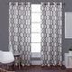 preview thumbnail 33 of 41, ATI Home Kochi Light Filtering Linen Blend Grommet Top Curtain Panel Pair 54" w x 108" l - Black Pearl