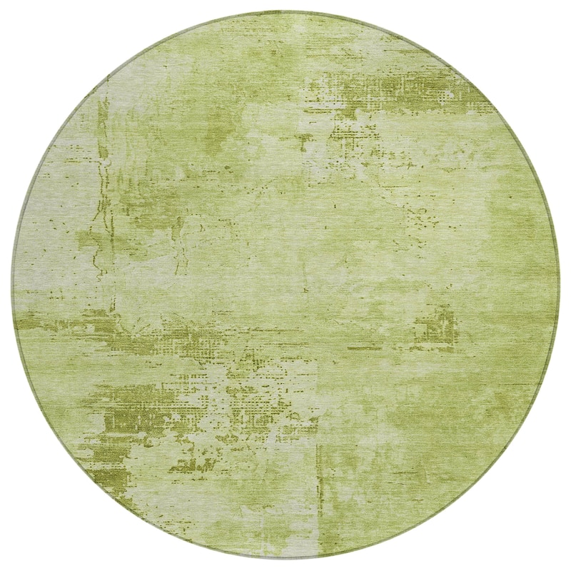 Machine Washable Indoor/ Outdoor Abstract Modern Chantille Rug