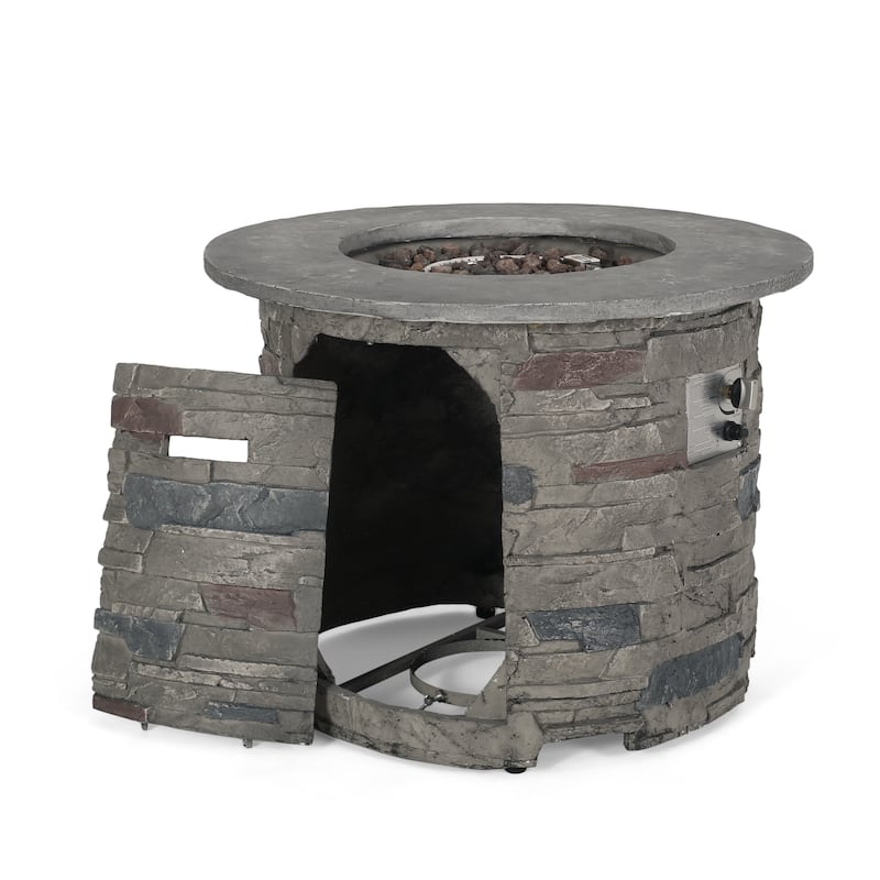 Hoonah Outdoor Circular Fire Table by Christopher Knight Home
