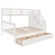 preview thumbnail 23 of 55, Simple Twin over Full Bunk Bed With Drawer,Storage And Guard Rail