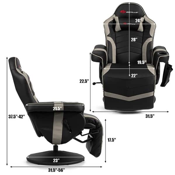 Massage Gaming Chair Racing Style Gaming Recliner