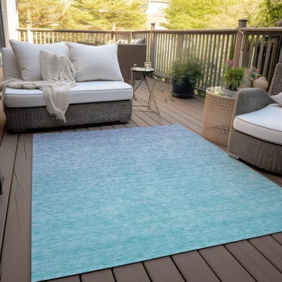 Machine Washable Indoor/ Outdoor Chantille Ombre Solid Rug