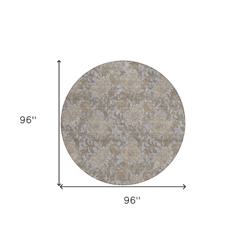 HomeRoots Floral Transitional Rectangle Outdoor Rug