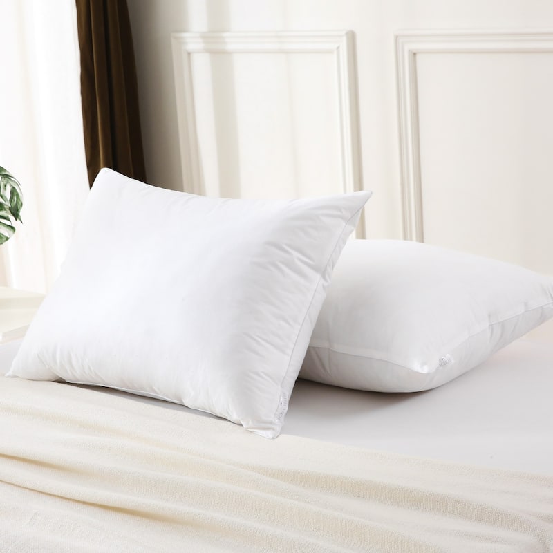 Royal Velvet White Goose Feather Down Blend Pillow, Set of 2 Bed Bath