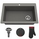 preview thumbnail 1 of 16, KRAUS Forteza Granite 33 inch Undermount Drop-in Kitchen Sink Grey