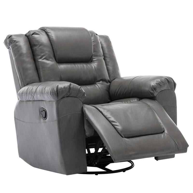 360°Swivel and Rocking Home Theater Recliner Manual Recliner Chair with Wide Armrest for Living Room, Bedroom