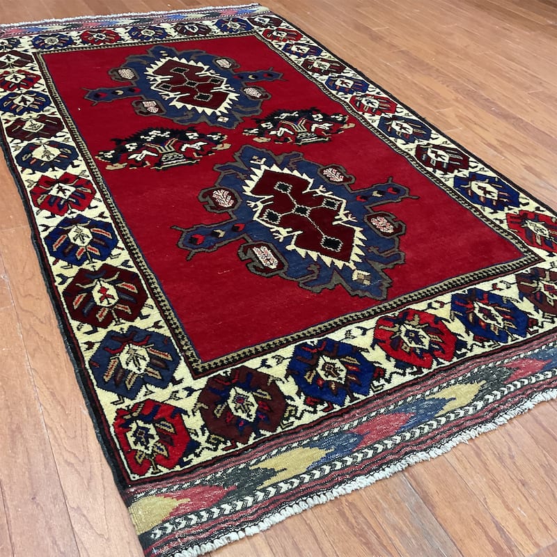 HERAT ORIENTAL Handmade Balouchi Wool Rug - 3'10" x 7'