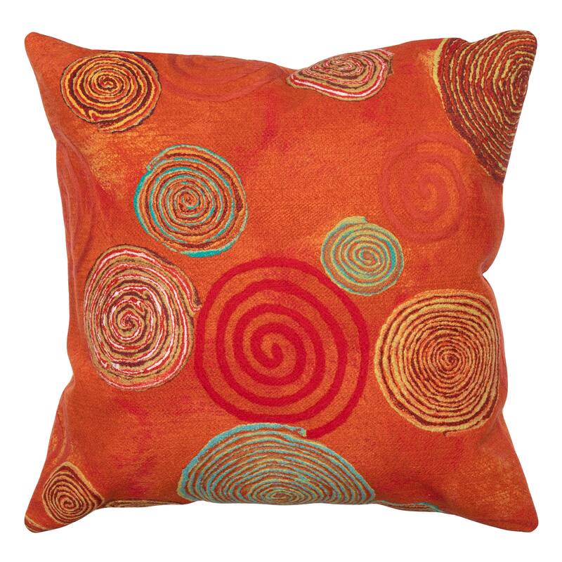Liora Manne Visions III Graffiti Swirl Indoor/Outdoor Pillow Warm 20" Square