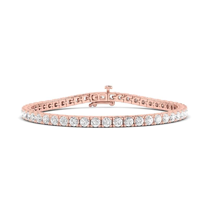 Marquee 5 Carat TW Classic Diamond Tennis Bracelet in 14K Rose Gold