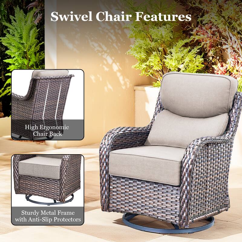Outdoor Sofa with 6-Inch Thick Cushions Furniture for Porch