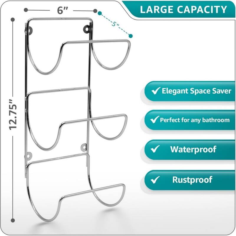 Bathroom towel rack, 6-tier roll-up or fold-out towel rack with floating shelves.