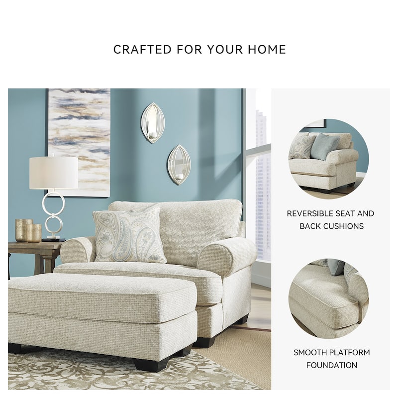 Signature Design by Ashley Monaghan Beige Oversized Chair - 53" W x 45" D x 39" H