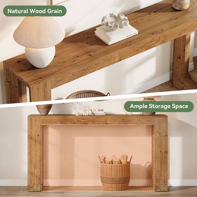 63-inch Solid Wood Console Table