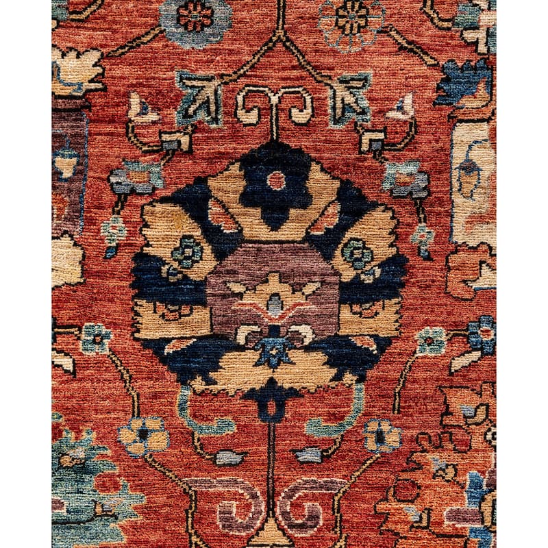 Serapi One-of-a-Kind Hand-Knotted Area Rug - Red - 9' 0" x 11' 9"
