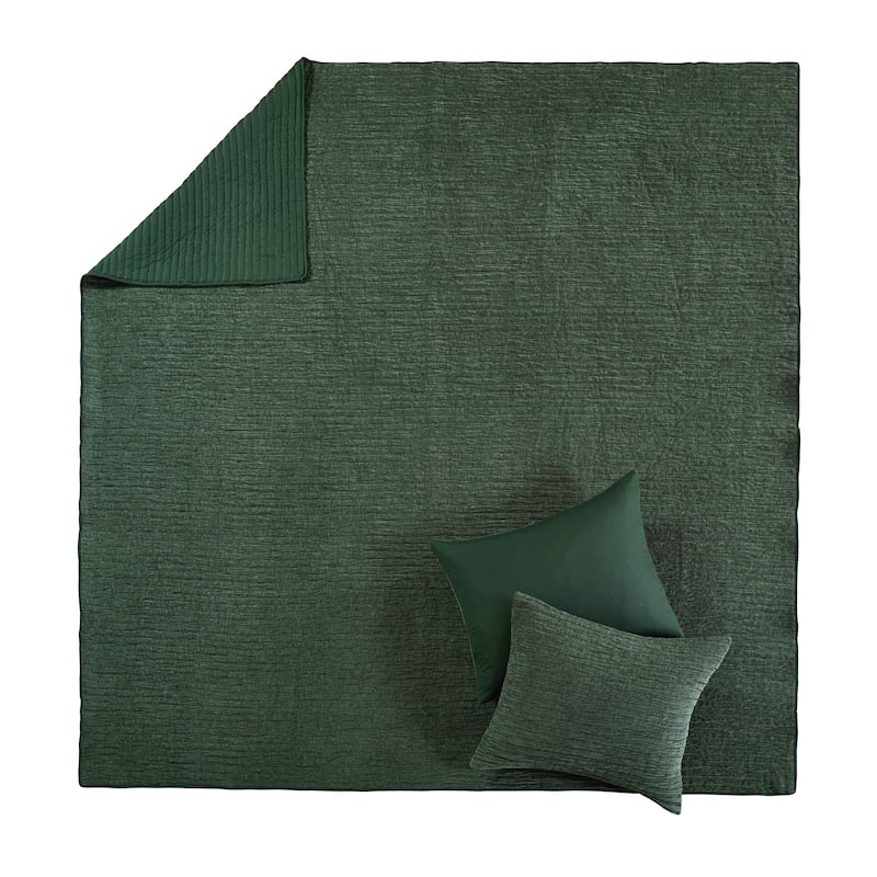 Greenland Home Fashions Velvet Crush Textured Plush Coverlet Set