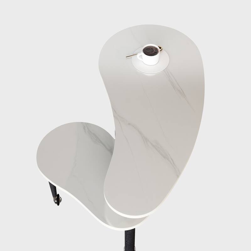 GDFStudio - Eulalia 360 Degree Rotating Nesting Coffee Table Set with Solid Rubberwood Legs